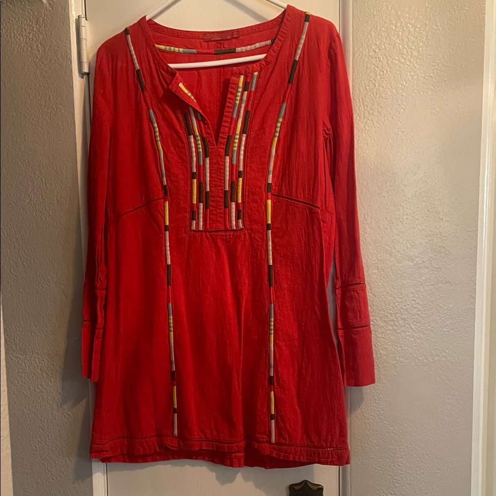 Red Embroidered Women's tunic